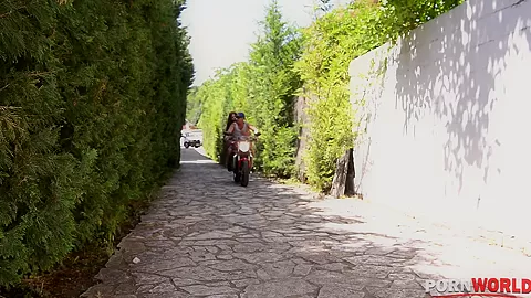 A Biker`s Ride: Horny Redhead Needs Her Pussy Stuffed! - PornWorld