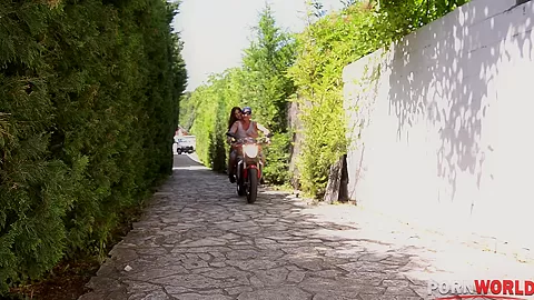 A Biker`s Ride: Horny Redhead Needs Her Pussy Stuffed! - PornWorld