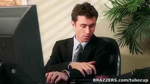 Big Tits at Work: Bored Boss Cock