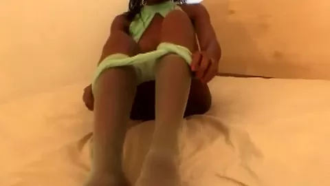 Busty POV ebony teen 18+ sucking cock