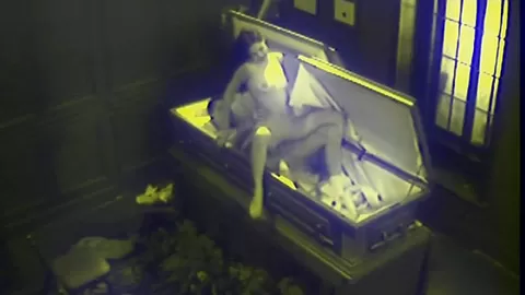 Couple Blowjob Fucking in Coffin