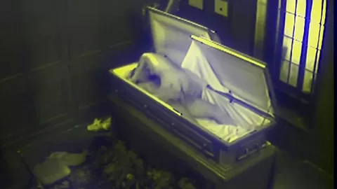 Couple Blowjob Fucking in Coffin