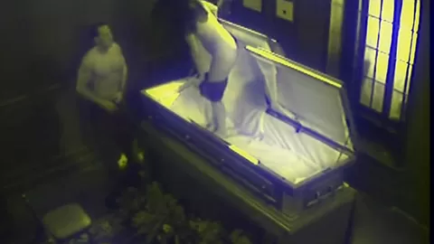 Couple Blowjob Fucking in Coffin