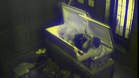 Couple Blowjob Fucking in Coffin