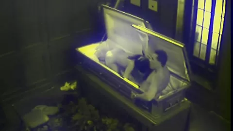 Couple Blowjob Fucking in Coffin