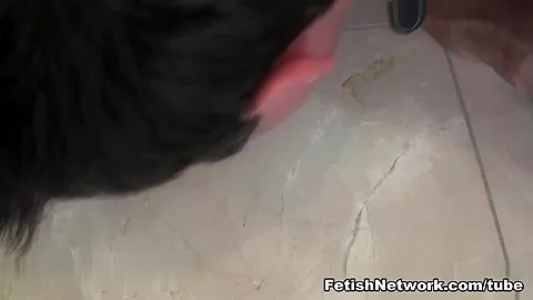 Chained cock gets harassed and teased