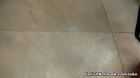 Chained cock gets harassed and teased