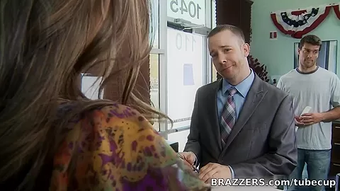 Big Tits at Work: Deposit In Slut