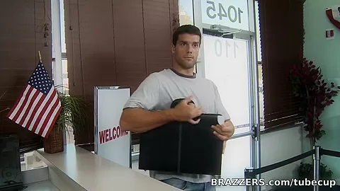 Big Tits at Work: Deposit In Slut