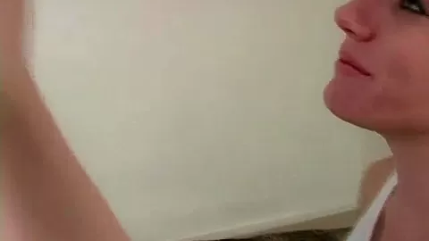 Cute brunette teen 18+ sucks on horny dick