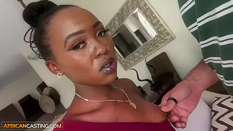 Slutty Black College Babe Loves Good Rough Cowgirl Fuck!