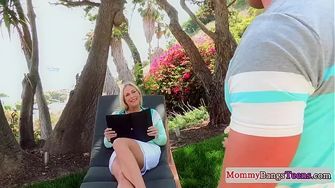 Mature stepmom bangs teen 18+ couple
