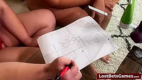 Strip Hangman With Sex Toys And Two Hotties - What Can Go Wrong?
