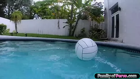 Losing the bet to my busty stepsister got me my cock sucked