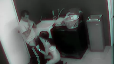 Hot Couple Blowjob and Fucking in laundry