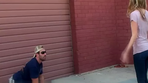 Homeless guy takes on humiliation for cash