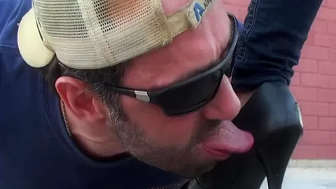 Homeless guy takes on humiliation for cash