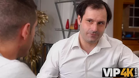 VIP4K. Something doesn't let man fuck his stunning wife so they invited a guy