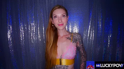 Inked Hottie Swallows Cum