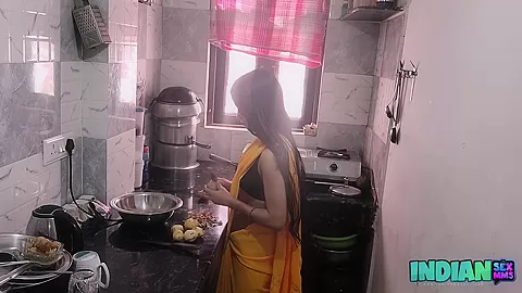 Hot Desi Bhabhi Kitchen Sex With Husband
