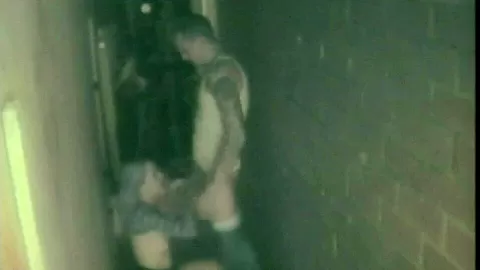 Hot Couple Blowjob and Fucking back of club