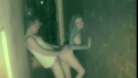 Hot Couple Blowjob and Fucking back of club