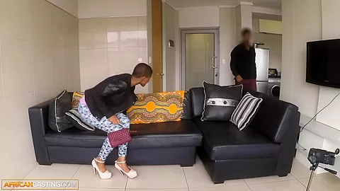 MASSIVE Tits Black Beauty Riding Huge White Cock Fake Agent For A Job