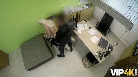 VIP4K. Delicate blonde lassie copulates with stranger for cash