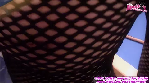 german amateur housewife threesome mmf at billiard table