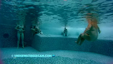 Naked Women Of Different Ages In The Sauna Pool