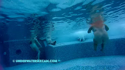 Naked Women Of Different Ages In The Sauna Pool