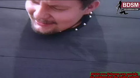 German femdom teen 18+ make BDSM session with slaves