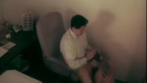 Office whore sucks on asian dudes dick