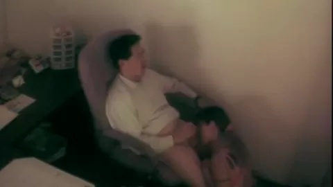 Office whore sucks on asian dudes dick