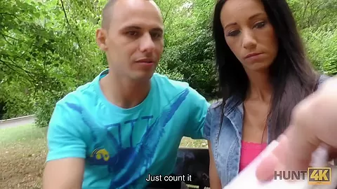 HUNT4K. Adorable girl Liliane becomes slut because BF sells her for cash