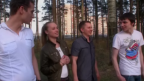 Hard group sex with a cutie