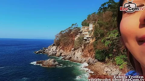Spanish latina teen 18+ get anal fuck outdoor from german tourist pov