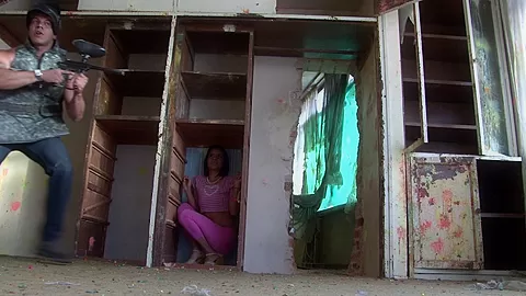 Woman caught and drilled in an abandoned abode