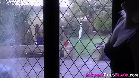 Horny granny tit fucks and sucks bbc