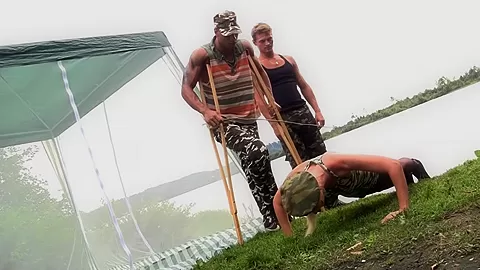 Hawt hard core fuck in the army