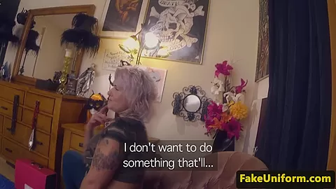 Inked arrestee buttfucked by beatcop