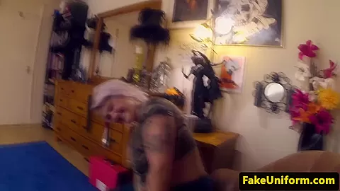 Inked arrestee buttfucked by beatcop