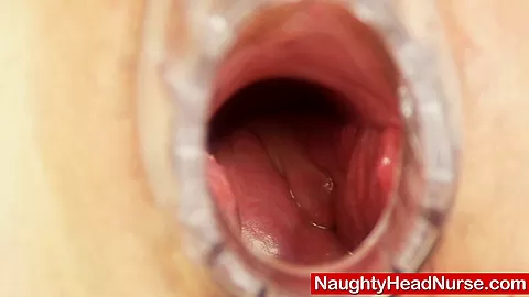 Sexy milf in nurse uniform bizarre self exam