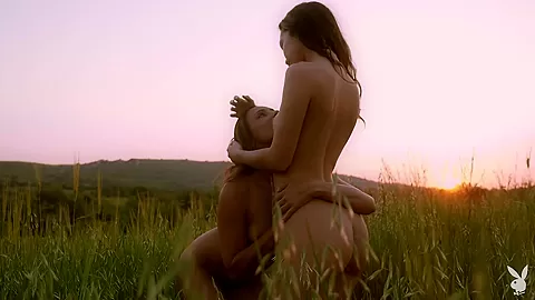 Kit and Anetta in Shared Sunset - PlayboyPlus