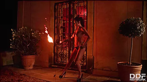 Flaming Hot Pussy: Sexy Pyromaniac Plays With Fire - PornWorld