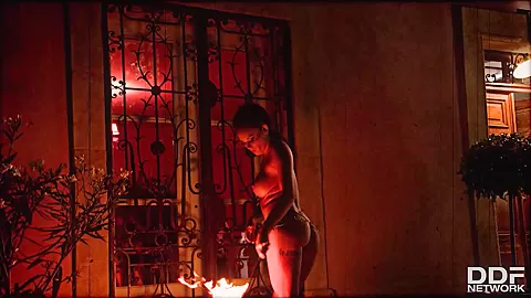 Flaming Hot Pussy: Sexy Pyromaniac Plays With Fire - PornWorld