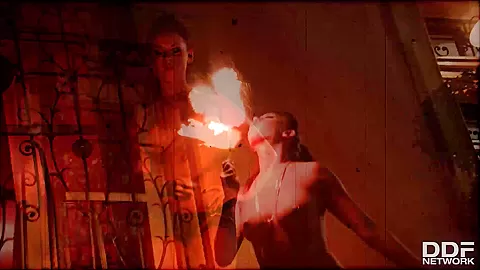 Flaming Hot Pussy: Sexy Pyromaniac Plays With Fire - PornWorld