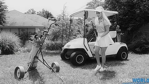 Deep Throat Warmup - Golf Instructor Fucks Hot Blonde - PornWorld