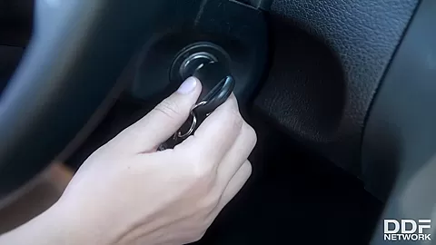 College Hottie Gives Car Body Shine With T&A - PornWorld