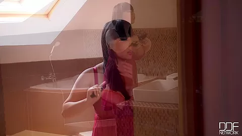 Carnal Moments - Busty Asian Crams Pink Pussy With Vibrator - PornWorld